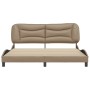 Cappuccino synthetic leather headboard bed frame 180x200cm by , Beds and slatted bases - Ref: Foro24-3208020, Price: 240,89 €...