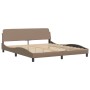 Cappuccino synthetic leather headboard bed frame 180x200cm by , Beds and slatted bases - Ref: Foro24-3208020, Price: 240,89 €...