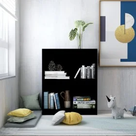 Black engineered wood shelf 60x24x76 cm by vidaXL, Bookcases and shelves - Ref: Foro24-800856, Price: 38,68 €, Discount: %
