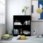 Black engineered wood shelf 60x24x76 cm by vidaXL, Bookcases and shelves - Ref: Foro24-800856, Price: 39,53 €, Discount: %
