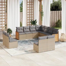 11-piece garden sofa set with beige synthetic rattan cushions by , Garden sets - Ref: Foro24-3227767, Price: 619,73 €, Discou...