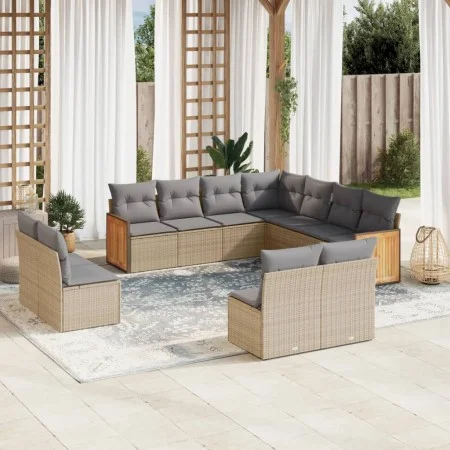 11-teiliges Gartensofa-Set mit beigen synthetischen Rattankissen von , Gartensets - Ref: Foro24-3227767, Preis: 673,41 €, Rab...