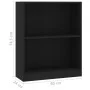 Black engineered wood shelf 60x24x76 cm by vidaXL, Bookcases and shelves - Ref: Foro24-800856, Price: 39,23 €, Discount: %