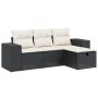 4-piece garden sofa set with black synthetic rattan cushions by , Garden sets - Ref: Foro24-3264372, Price: 246,28 €, Discoun...