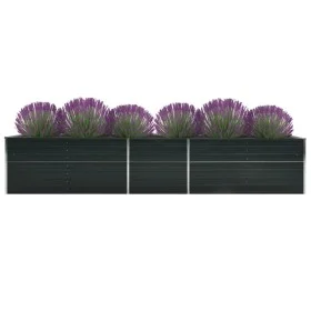 Galvanized anthracite gray steel flowerbed 400x80x45 cm by vidaXL, Pots and planters - Ref: Foro24-47059, Price: 87,27 €, Dis...