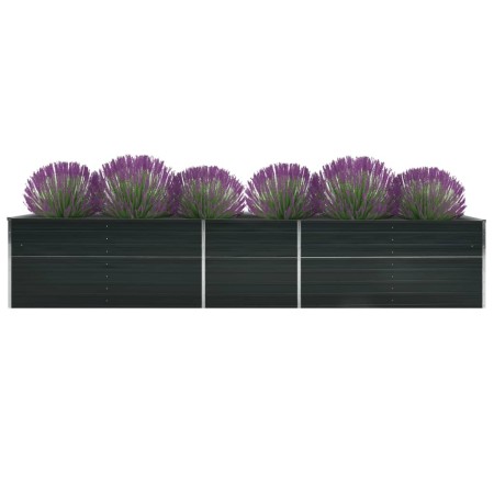 Bett aus verzinktem Stahl anthrazitgrau 400x80x45 cm von vidaXL, Töpfe und Pflanzgefäße - Ref: Foro24-47059, Preis: 92,48 €, ...