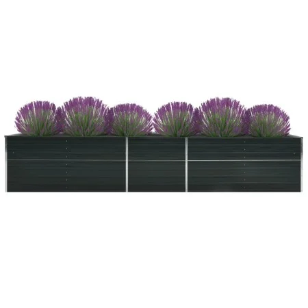 Bett aus verzinktem Stahl anthrazitgrau 400x80x45 cm von vidaXL, Töpfe und Pflanzgefäße - Ref: Foro24-47059, Preis: 87,23 €, ...