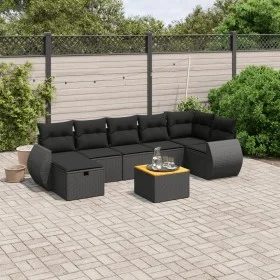 8-piece garden sofa set and black synthetic rattan cushions by , Garden sets - Ref: Foro24-3265066, Price: 527,79 €, Discount: %