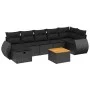 8-piece garden sofa set and black synthetic rattan cushions by , Garden sets - Ref: Foro24-3265066, Price: 527,79 €, Discount: %