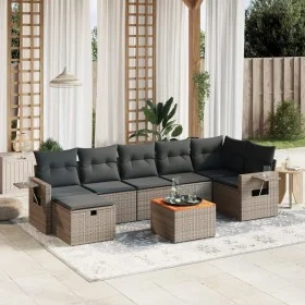 8-teiliges Gartensofa-Set und graue synthetische Rattankissen von , Gartensets - Ref: Foro24-3264959, Preis: 462,58 €, Rabatt: %