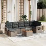 8-teiliges Gartensofa-Set und graue synthetische Rattankissen von , Gartensets - Ref: Foro24-3264959, Preis: 469,19 €, Rabatt: %