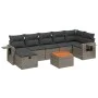 8-piece garden sofa set and gray synthetic rattan cushions by , Garden sets - Ref: Foro24-3264959, Price: 462,58 €, Discount: %