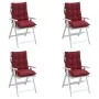 Low back chair cushions 4 pcs red red Oxford fabric by , Cushions for chairs and sofas - Ref: Foro24-377699, Price: 95,01 €, ...