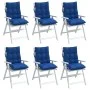 Cojines para silla respaldo bajo 6 uds tela Oxford azul real de , Cojines para sillas y sofás - Ref: Foro24-377703, Precio: 1...