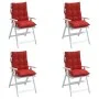 Kissen für niedrige Rückenlehne, 4 Stück, Oxford-Stoff, rot von , Kissen für Stühle und Sofas - Ref: Foro24-377690, Preis: 78...