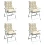 Low Back Chair Cushions 4 Pcs Cream Oxford Fabric by , Cushions for chairs and sofas - Ref: Foro24-377678, Price: 84,26 €, Di...