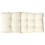 Cojines para silla con respaldo bajo 4 uds tela Oxford crema