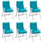 Cojines para silla con respaldo bajo 6 uds tela Oxford turquesa de , Cojines para sillas y sofás - Ref: Foro24-377736, Precio...