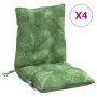 Low back chair cushions 4 pcs leaf print fabric by , Cushions for chairs and sofas - Ref: Foro24-377729, Price: 90,27 €, Disc...