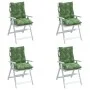 Low back chair cushions 4 pcs leaf print fabric by , Cushions for chairs and sofas - Ref: Foro24-377729, Price: 90,27 €, Disc...