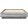Bed frame with LED lights Sonoma gray 100x200 cm by , Beds and slatted bases - Ref: Foro24-839509, Price: 105,11 €, Discount: %