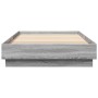 Estructura de cama con luces LED gris Sonoma 100x200 cm de , Camas y somieres - Ref: Foro24-839509, Precio: 106,35 €, Descuen...