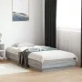 Bed frame with LED lights Sonoma gray 90x200 cm by , Beds and slatted bases - Ref: Foro24-839516, Price: 106,04 €, Discount: %