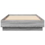 Estructura de cama con luces LED gris Sonoma 90x200 cm de , Camas y somieres - Ref: Foro24-839516, Precio: 107,29 €, Descuent...