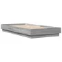 Bed frame with LED lights Sonoma gray 90x200 cm by , Beds and slatted bases - Ref: Foro24-839516, Price: 106,04 €, Discount: %