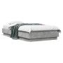 Estructura de cama con luces LED gris hormigón 75x190 cm de , Camas y somieres - Ref: Foro24-839549, Precio: 98,19 €, Descuen...