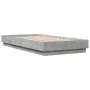 Concrete gray bed frame with LED lights 75x190 cm by , Beds and slatted bases - Ref: Foro24-839549, Price: 96,99 €, Discount: %