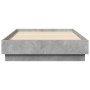 Estructura de cama con luces LED gris hormigón 75x190 cm de , Camas y somieres - Ref: Foro24-839549, Precio: 98,19 €, Descuen...
