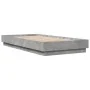 Concrete gray bed frame with LED lights 75x190 cm by , Beds and slatted bases - Ref: Foro24-839549, Price: 96,99 €, Discount: %