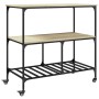 Küchenwagen aus Sonoma-Eichenholzwerkstoff, 100 x 50 x 95 cm von , Küchen- und Speisewagen - Ref: Foro24-842307, Preis: 97,80...