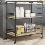 Küchenwagen aus Sonoma-Eichenholzwerkstoff, 100,5 x 50 x 105 cm von , Küchen- und Speisewagen - Ref: Foro24-842332, Preis: 78...