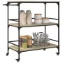 Küchenwagen aus Sonoma-Eichenholzwerkstoff, 100,5 x 50 x 105 cm von , Küchen- und Speisewagen - Ref: Foro24-842332, Preis: 78...