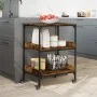 Carrito de cocina madera ingeniería roble ahumado 60x41x80,5 cm de , Carros de cocina y comedor - Ref: Foro24-842403, Precio:...