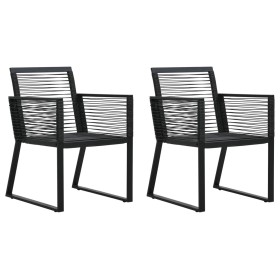 Garden chairs 2 units black PVC rattan by vidaXL, Garden chairs - Ref: Foro24-48572, Price: 174,17 €, Discount: %