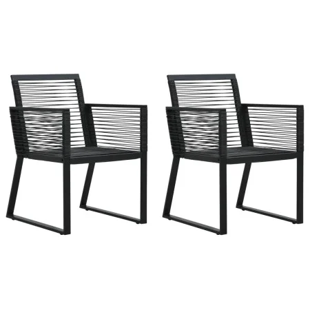 Garden chairs 2 units black PVC rattan by vidaXL, Garden chairs - Ref: Foro24-48572, Price: 180,29 €, Discount: %
