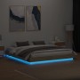 Bed frame with LED lights Sonoma oak 180x200 cm by , Beds and slatted bases - Ref: Foro24-3209774, Price: 154,15 €, Discount: %