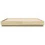 Bed frame with LED lights Sonoma oak 180x200 cm by , Beds and slatted bases - Ref: Foro24-3209774, Price: 152,17 €, Discount: %