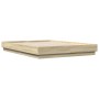 Bed frame with LED lights Sonoma oak 160x200 cm by , Beds and slatted bases - Ref: Foro24-3209781, Price: 150,21 €, Discount: %