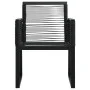 Sillas de jardín 2 unidades ratán de PVC negro de vidaXL, Sillas de jardín - Ref: Foro24-48572, Precio: 180,29 €, Descuento: %