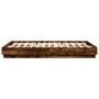 Bed frame with LED lights smoked oak 160x200 cm by , Beds and slatted bases - Ref: Foro24-3209783, Price: 184,10 €, Discount: %