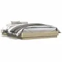 Estructura de cama con luces LED roble Sonoma 150x200 cm de , Camas y somieres - Ref: Foro24-3209788, Precio: 176,53 €, Descu...