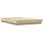 Estructura de cama con luces LED roble Sonoma 150x200 cm de , Camas y somieres - Ref: Foro24-3209788, Precio: 176,53 €, Descu...