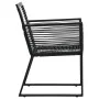 Sillas de jardín 2 unidades ratán de PVC negro de vidaXL, Sillas de jardín - Ref: Foro24-48572, Precio: 180,29 €, Descuento: %