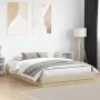 Estructura de cama con luces LED roble Sonoma 150x200 cm de , Camas y somieres - Ref: Foro24-3209788, Precio: 176,53 €, Descu...