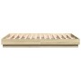 Bettgestell mit LED-Leuchten Sonoma-Eiche 150x200 cm von , Betten und Lattenroste - Ref: Foro24-3209788, Preis: 179,32 €, Rab...