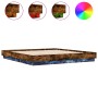 Bettgestell mit LED-Leuchten, geräucherte Eiche, 180 x 200 cm von , Betten und Lattenroste - Ref: Foro24-3209776, Preis: 188,...